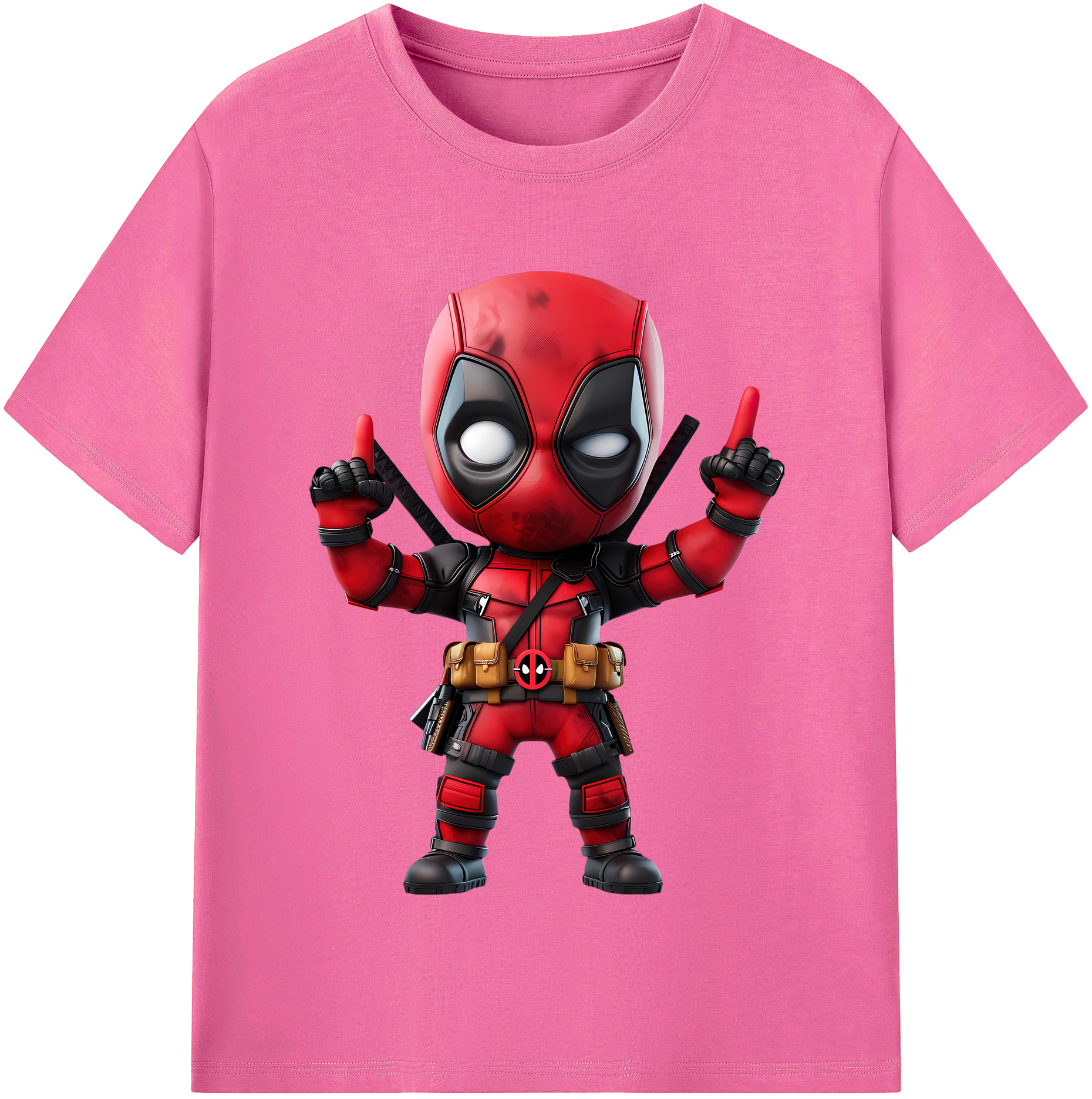 （画像用） Deadpool デッドプール レディースカジュアルプリントTシャツ（綿100％）